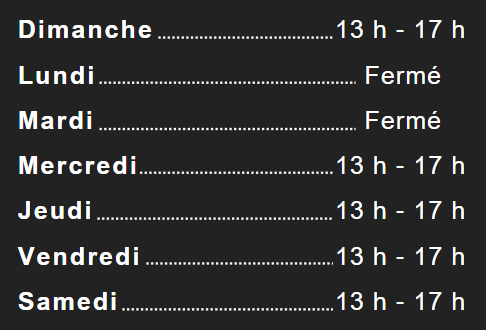 Heures d'ouverture du Musée de la photographie